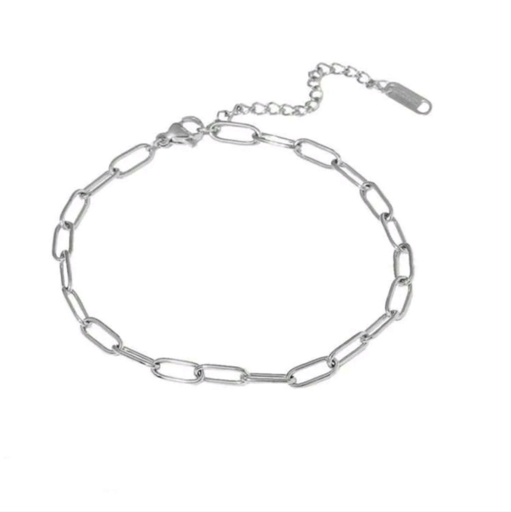 NEW Paperclip Link Stainless Steel Adjustable Bracelet
